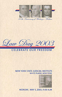 Law Day 2003 Program Cover